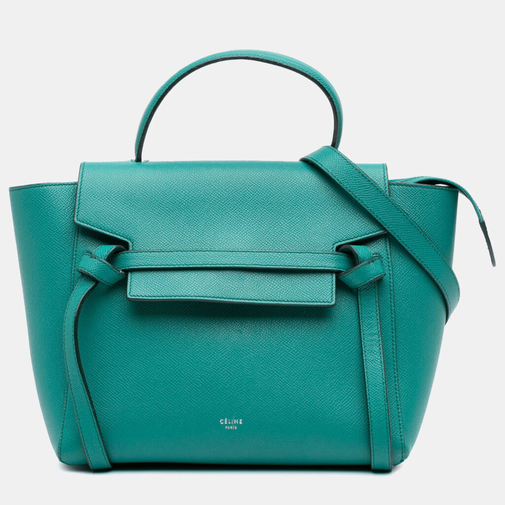 Celine Green Micro Grained Calfskin Belt Bag Celine Green Micro Grained Calfskin Belt Bag