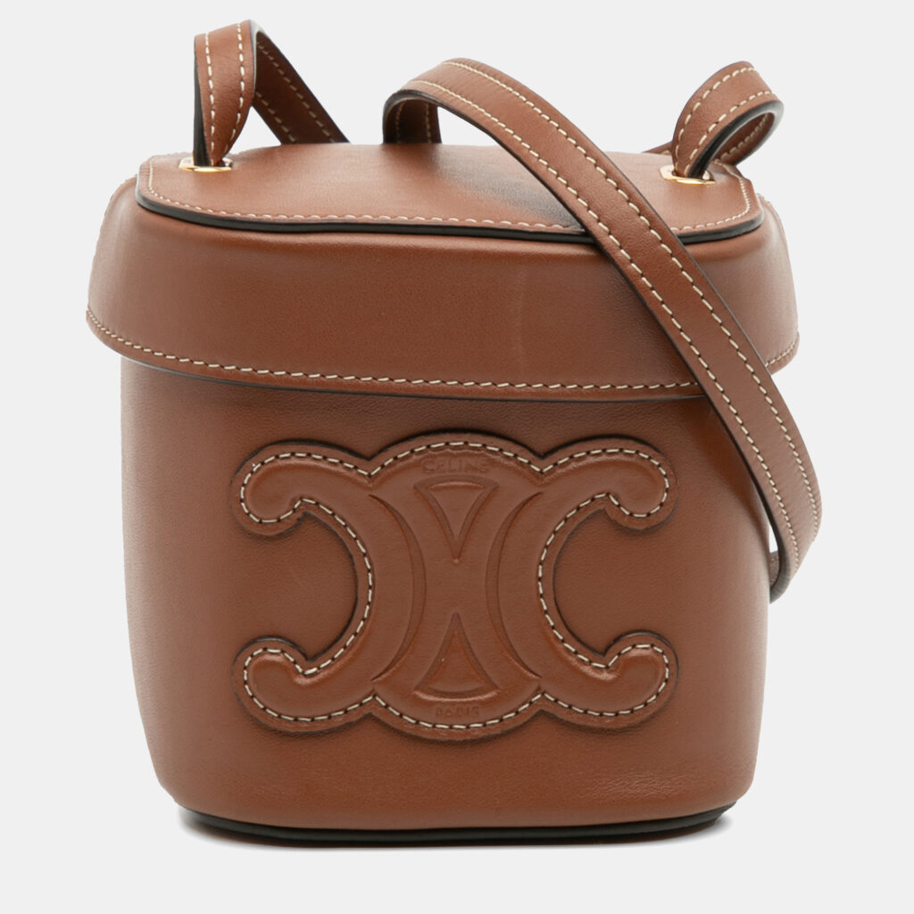 Celine Brown Small Calfskin Cuir Triomphe Box Bag Celine Brown Small Calfskin Cuir Triomphe Box Bag