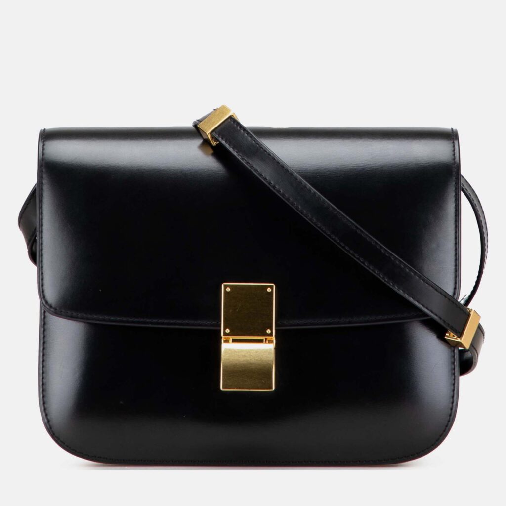 Celine Black Medium Calfskin Classic Box Celine Black Medium Calfskin Classic Box