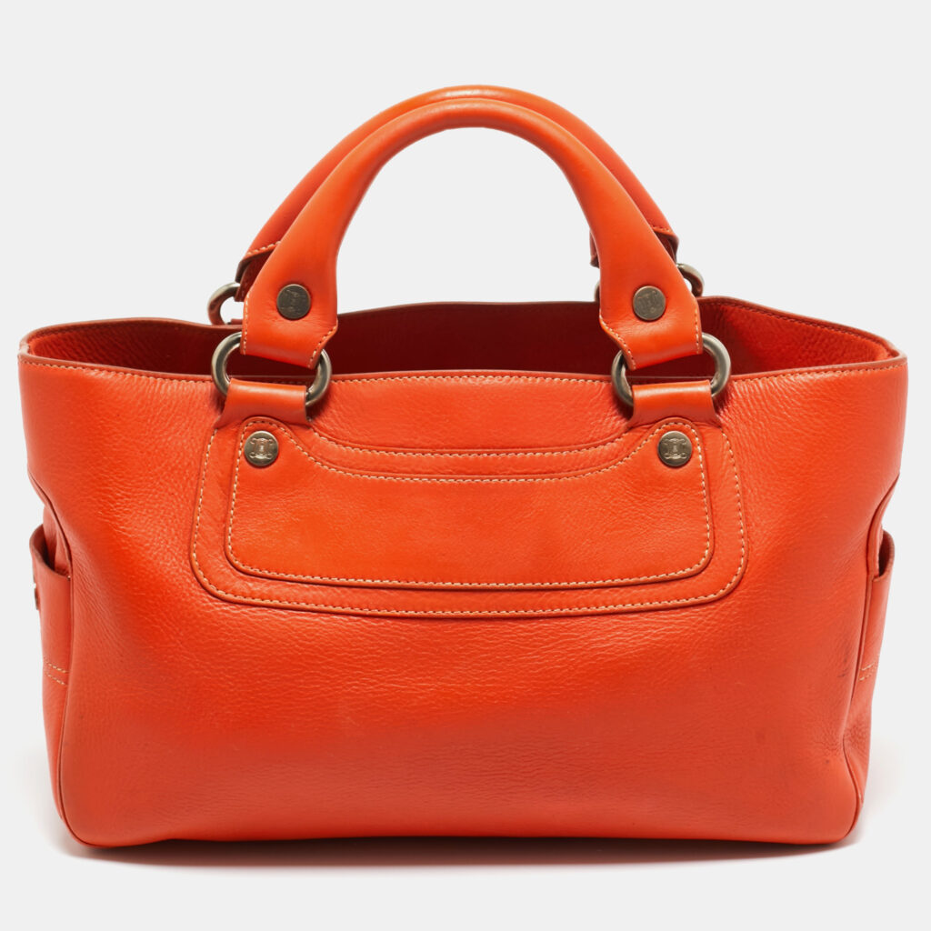 Celine Orange Leather Boogie Tote Celine Orange Leather Boogie Tote