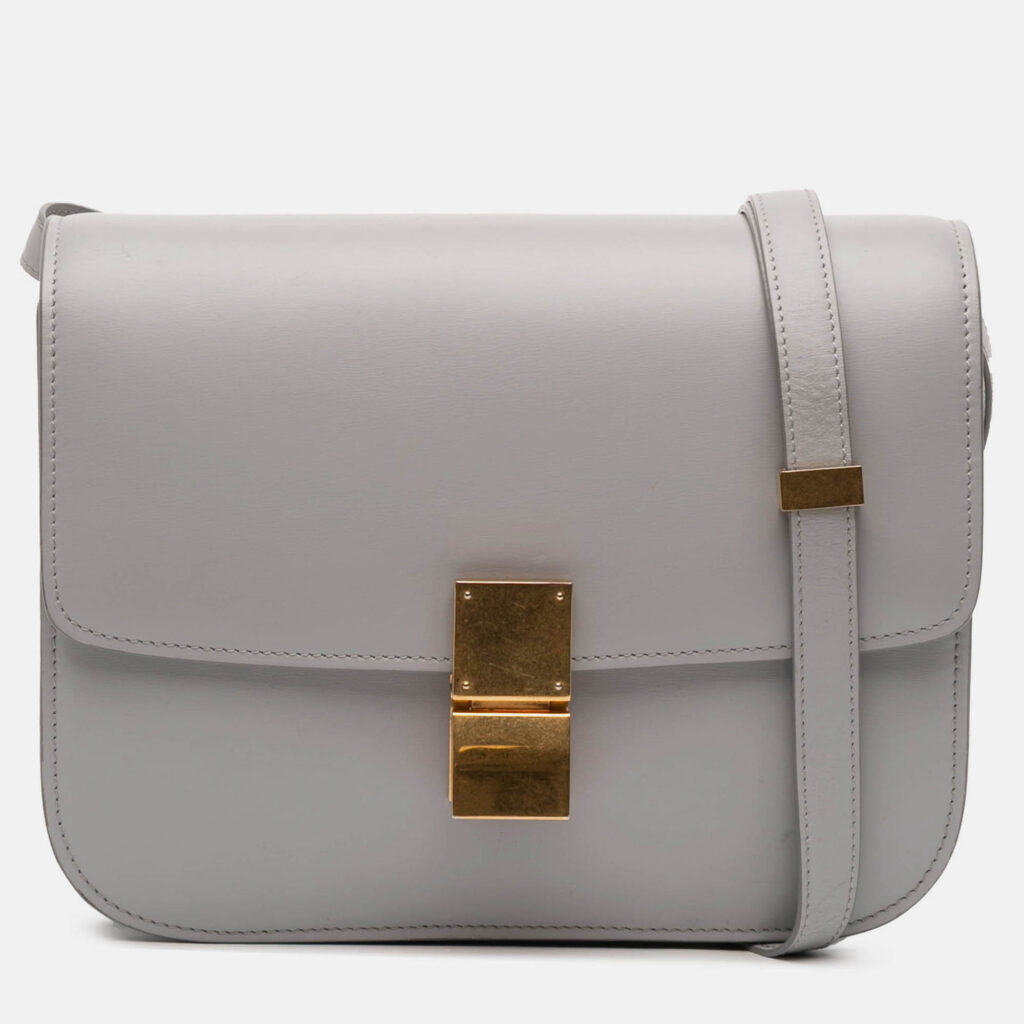 Celine Grey Medium Calfskin Classic Box Celine Grey Medium Calfskin Classic Box