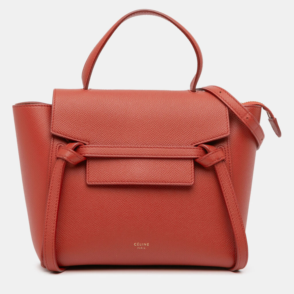 Celine Orange Nano Grained Calfskin Belt Bag Celine Orange Nano Grained Calfskin Belt Bag