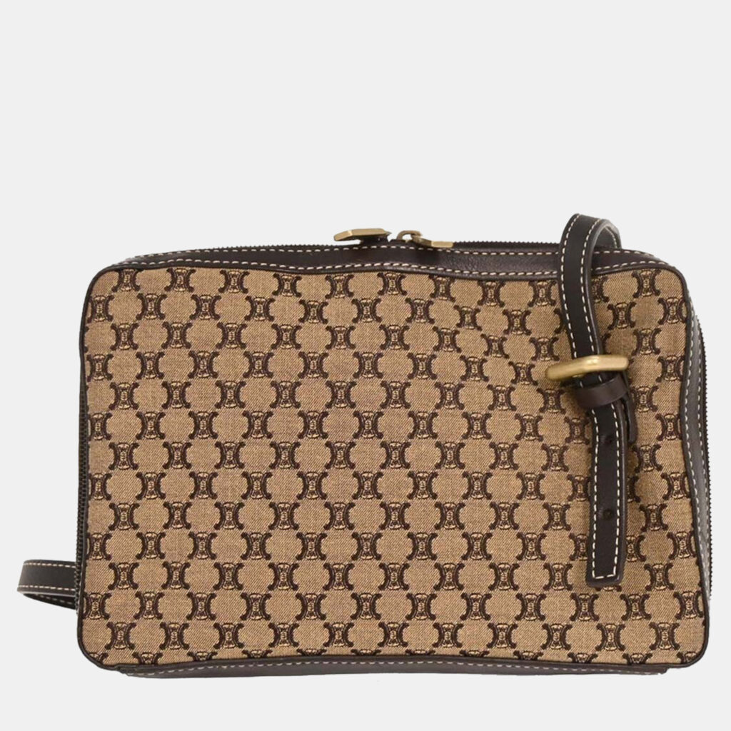 Celine Beige Canvas Macadam Shoulder Bag Celine Beige Canvas Macadam Shoulder Bag