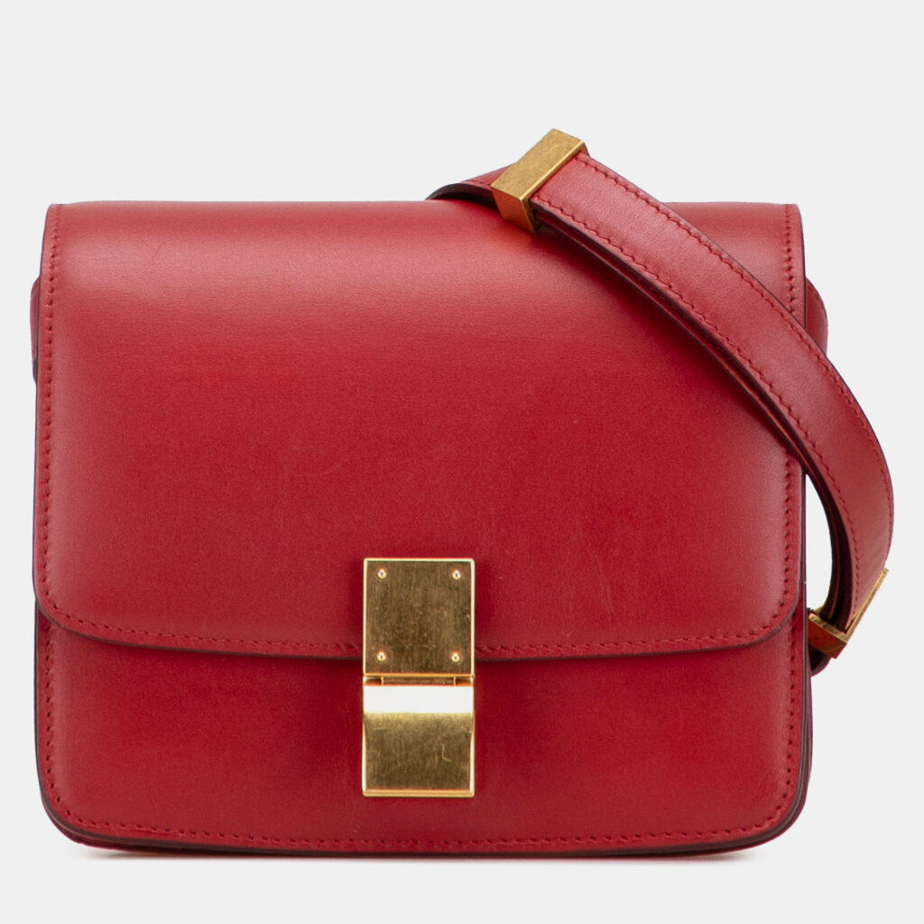 Celine Red Small Calfskin Classic Box