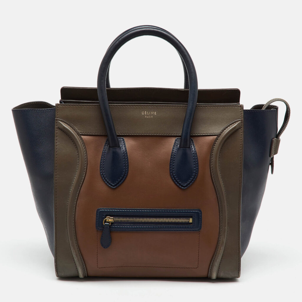 Celine Multicolor Leather Mini Luggage Tote