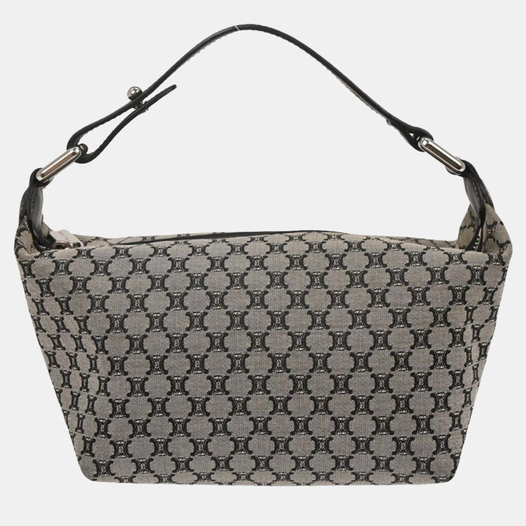 Celine Black Canvas Macadam Handbag