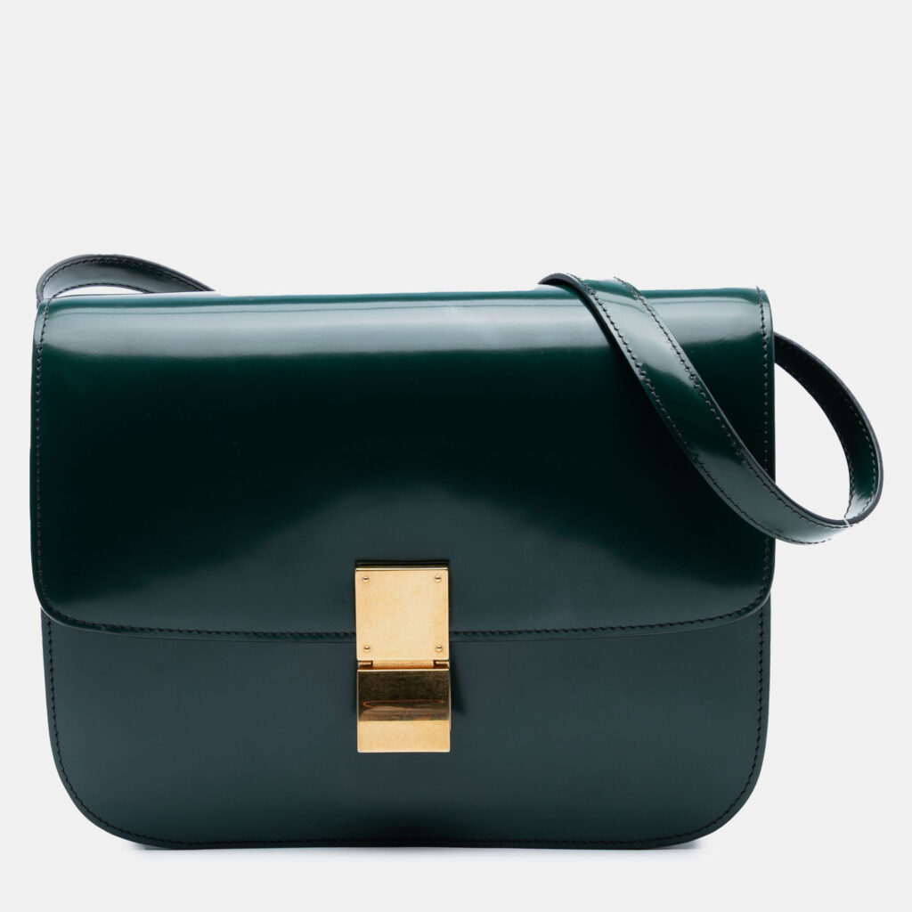 Celine Classic Box Medium Patent Leather Shoulder Bag Celine Classic Box Medium Patent Leather Shoulder Bag