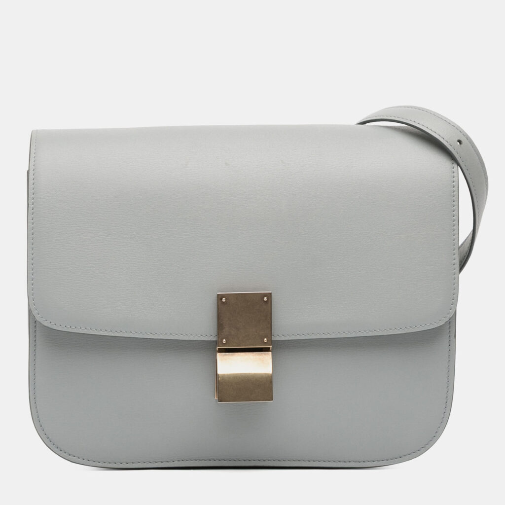 Celine Grey Medium Calfskin Classic Box Celine Grey Medium Calfskin Classic Box