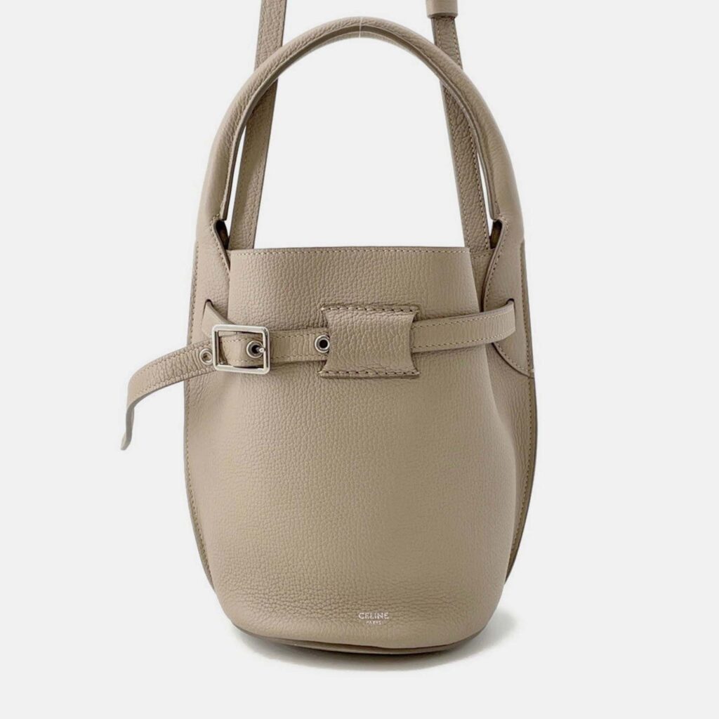 Celine Big Beige Leather Nano 2Way Bucket Bag