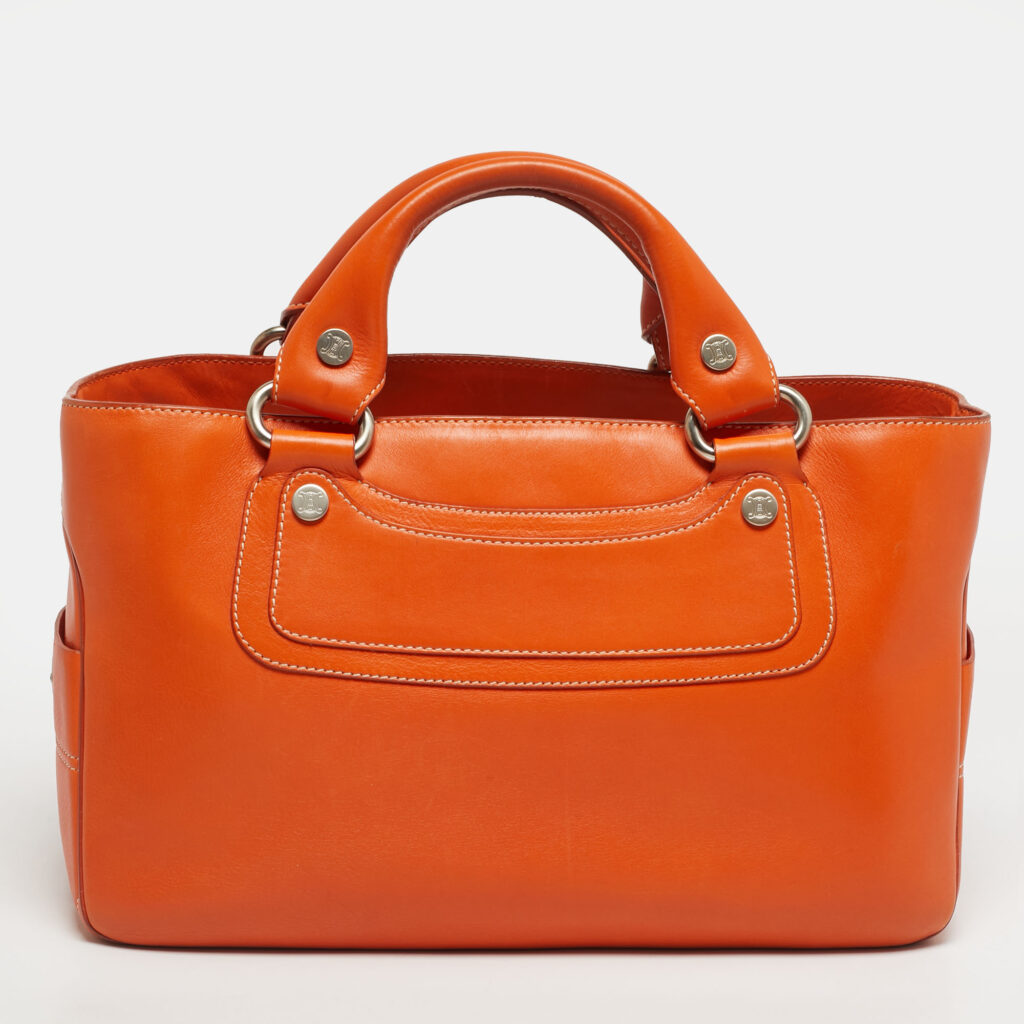 Celine Orange Leather Boogie Tote Celine Orange Leather Boogie Tote