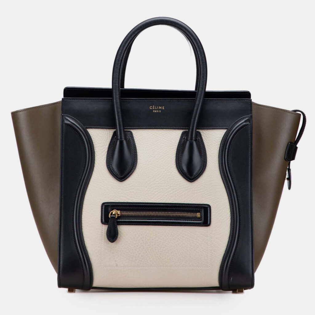 Celine Multicolor Mini Tricolor Calfskin Luggage Tote Celine Multicolor Mini Tricolor Calfskin Luggage Tote