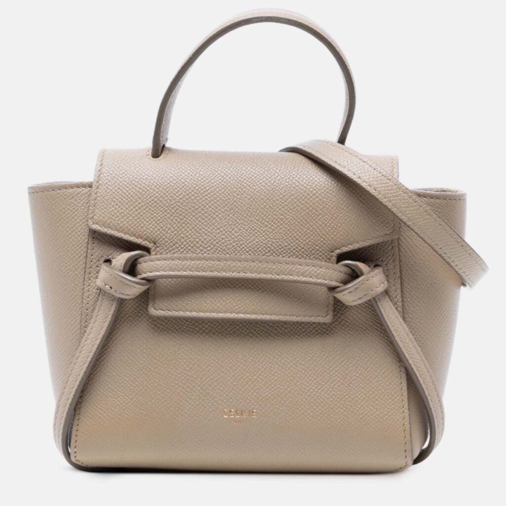 luxury-women-celine-used-handbags-p1244924-006.jpg Celine Pico Grained Calfskin Belt Bag