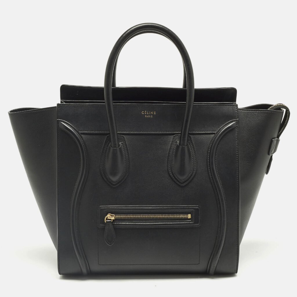 Celine Black Leather Mini Luggage Tote Celine Black Leather Mini Luggage Tote