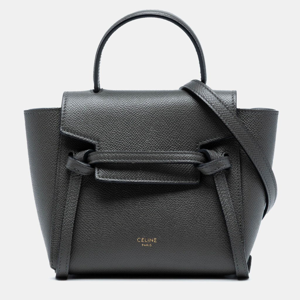 Celine Grey Pico Grained Calfskin Belt Bag Celine Grey Pico Grained Calfskin Belt Bag