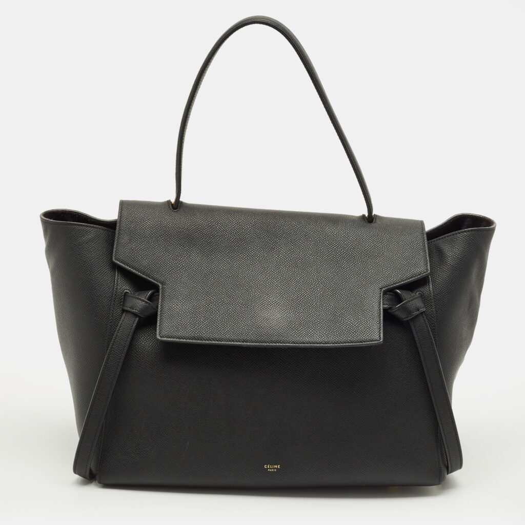 Celine Belt Black Leather Top Handle Bag Celine Belt Black Leather Top Handle Bag