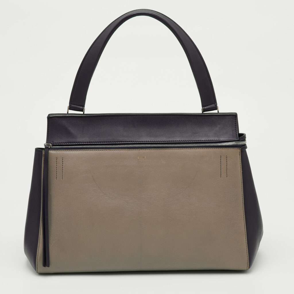 Celine Edge Large Purple/Grey Leather Top Handle Bag Celine Edge Large Purple/Grey Leather Top Handle Bag