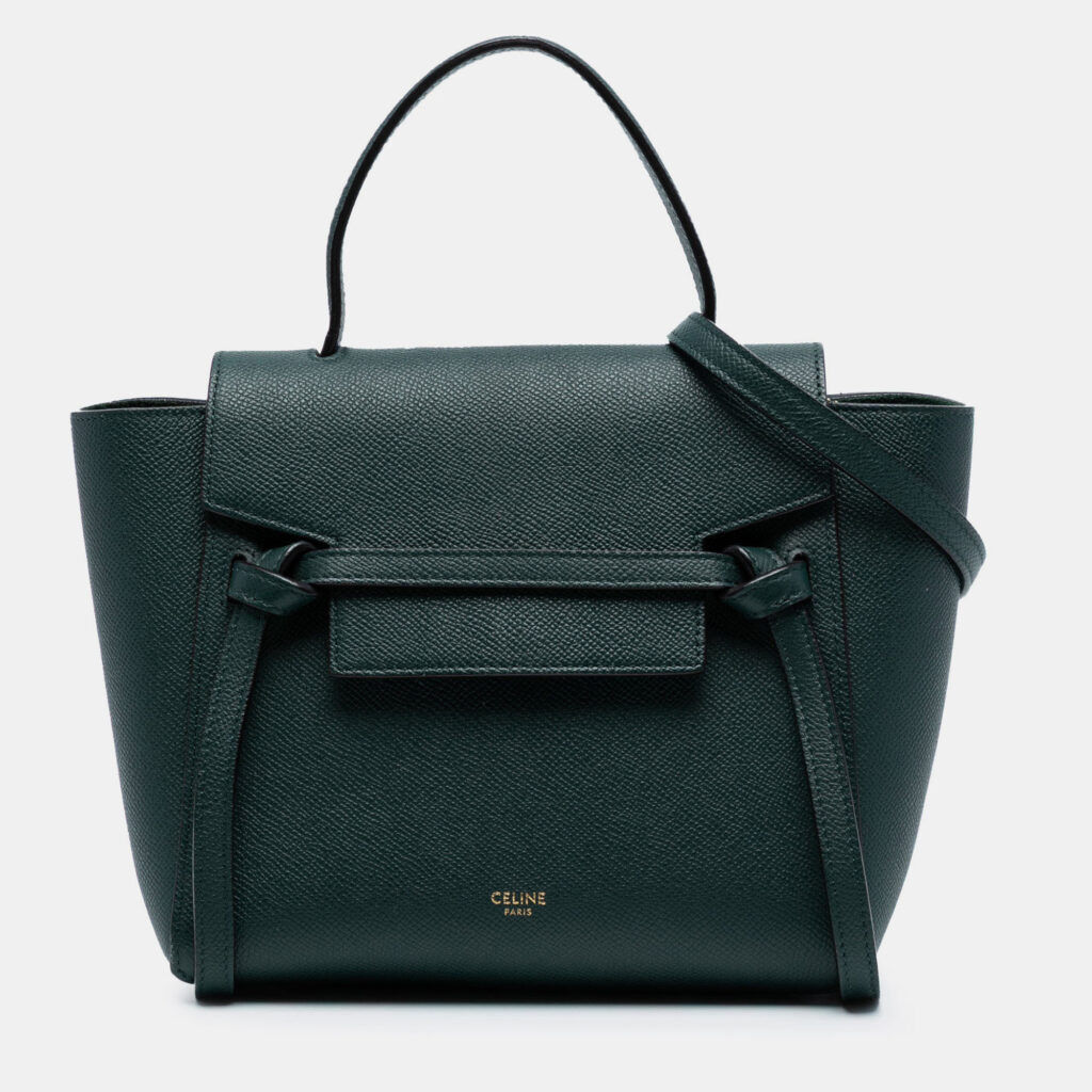 Celine Green Nano Grained Calfskin Belt Bag Celine Green Nano Grained Calfskin Belt Bag