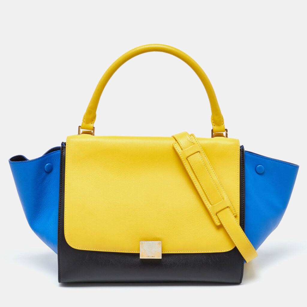 Celine Tri Color Leather Medium Trapeze Bag Celine Tri Color Leather Medium Trapeze Bag