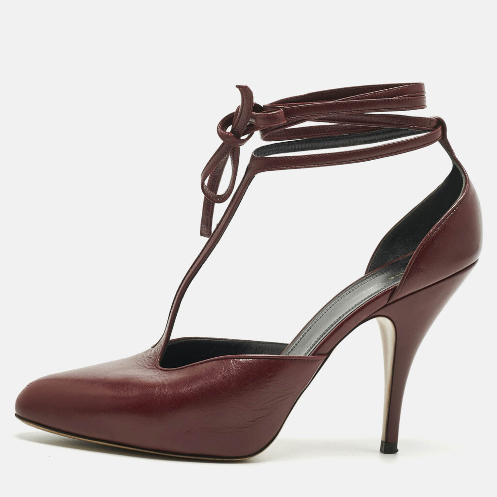 Celine Burgundy Leather Night Out Pumps Size 38.5 Celine Burgundy Leather Night Out Pumps Size 38.5