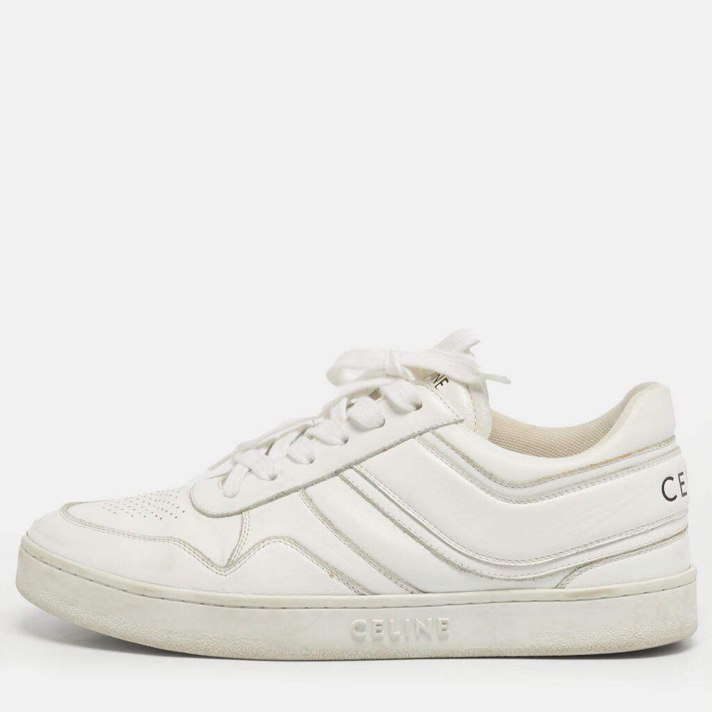Celine White Leather Lace Up Sneakers Size 39 Celine White Leather Lace Up Sneakers Size 39