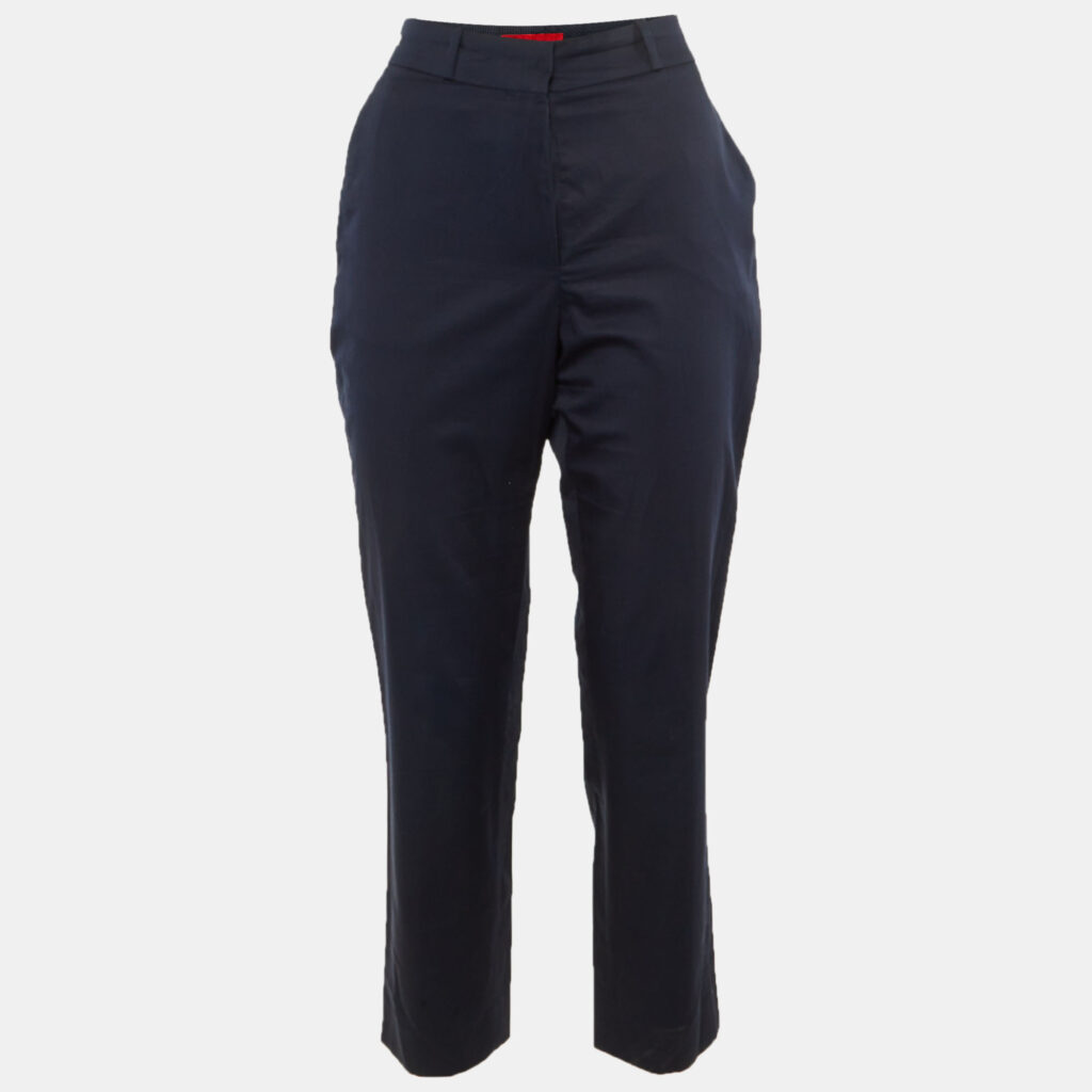 CH Carolina Herrera Navy Blue Cotton Trousers S CH Carolina Herrera Navy Blue Cotton Trousers S