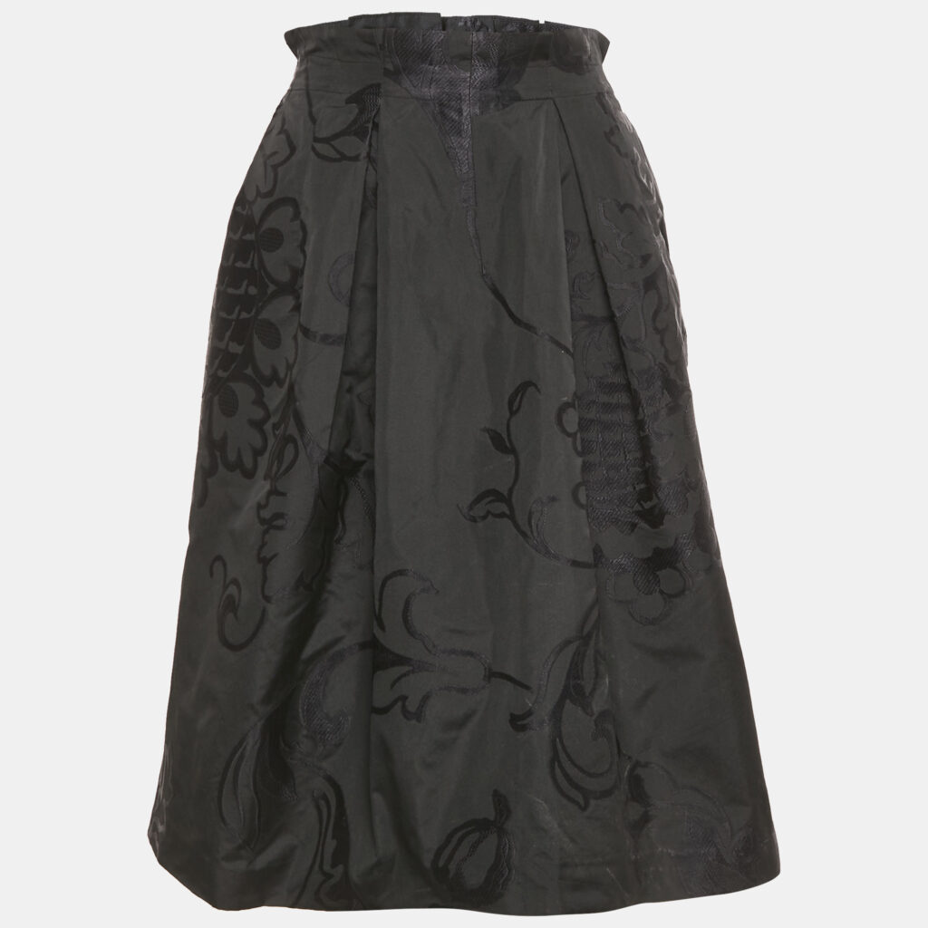 CH Carolina Herrera Black Jacquard Short Skirt L CH Carolina Herrera Black Jacquard Short Skirt L