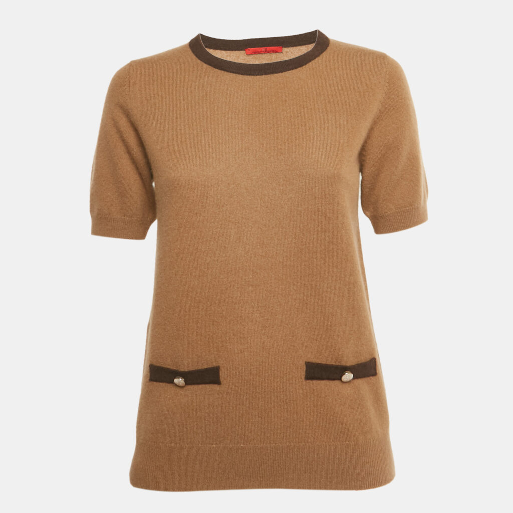 CH Carolina Herrera Brown Wool Knit Top S CH Carolina Herrera Brown Wool Knit Top S