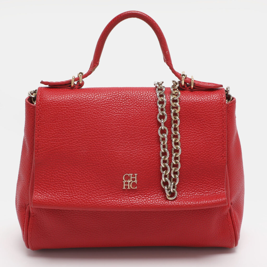 luxury-women-ch-carolina-herrera-used-handbags-p1249536-019-1.jpg CH Carolina Herrera Minuetto Small Red Leather Top Handle Bag