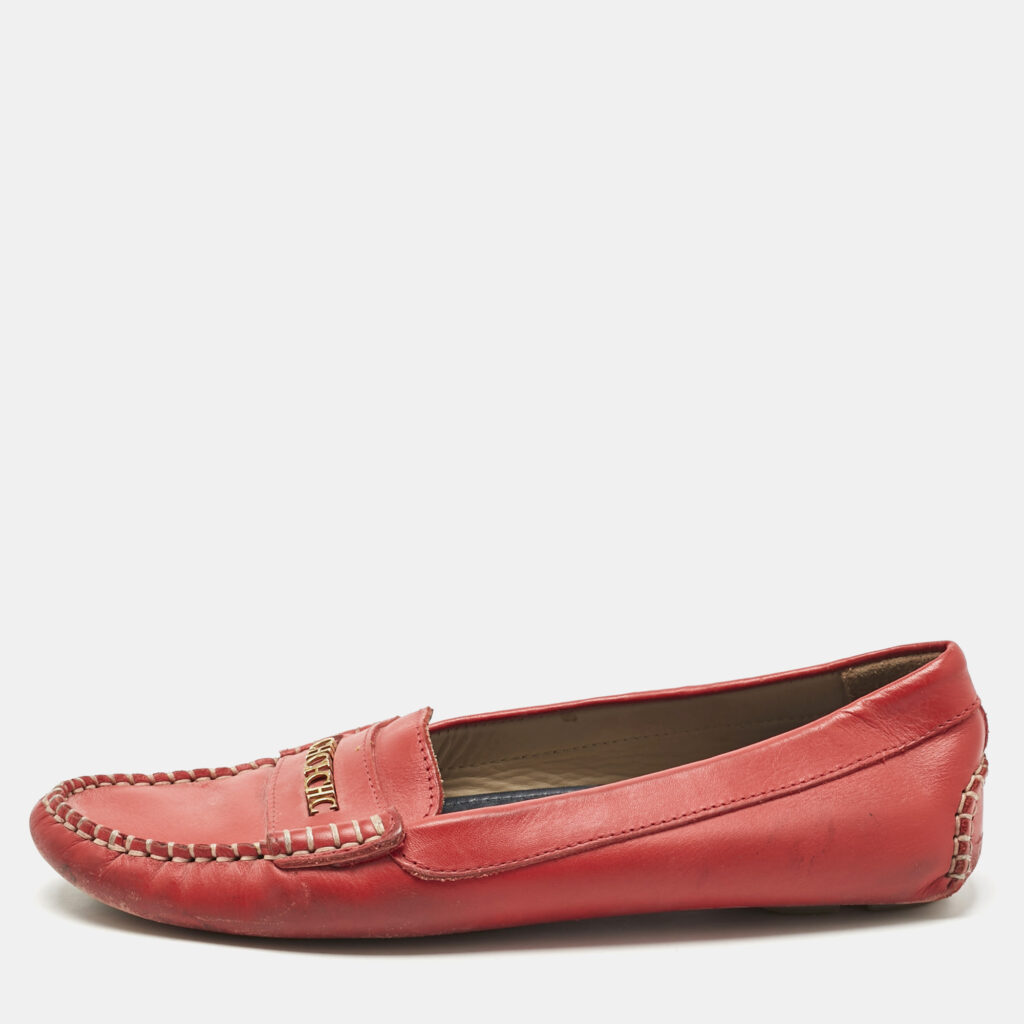 CH Carolina Herrera Red Leather Slip On Loafers Size 39 CH Carolina Herrera Red Leather Slip On Loafers Size 39