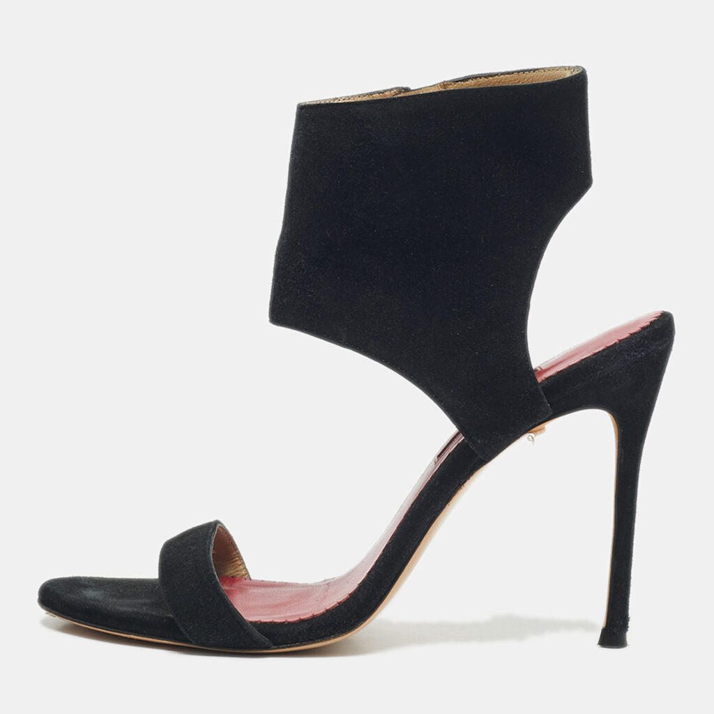 CH Carolina Herrera Black Suede Ankle Strap Sandals Size 39 CH Carolina Herrera Black Suede Ankle Strap Sandals Size 39