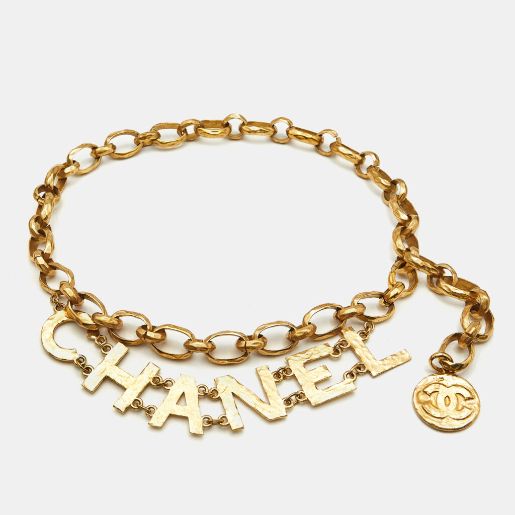 Chanel Gold Tone Chain Link Belt Chanel Gold Tone Chain Link Belt