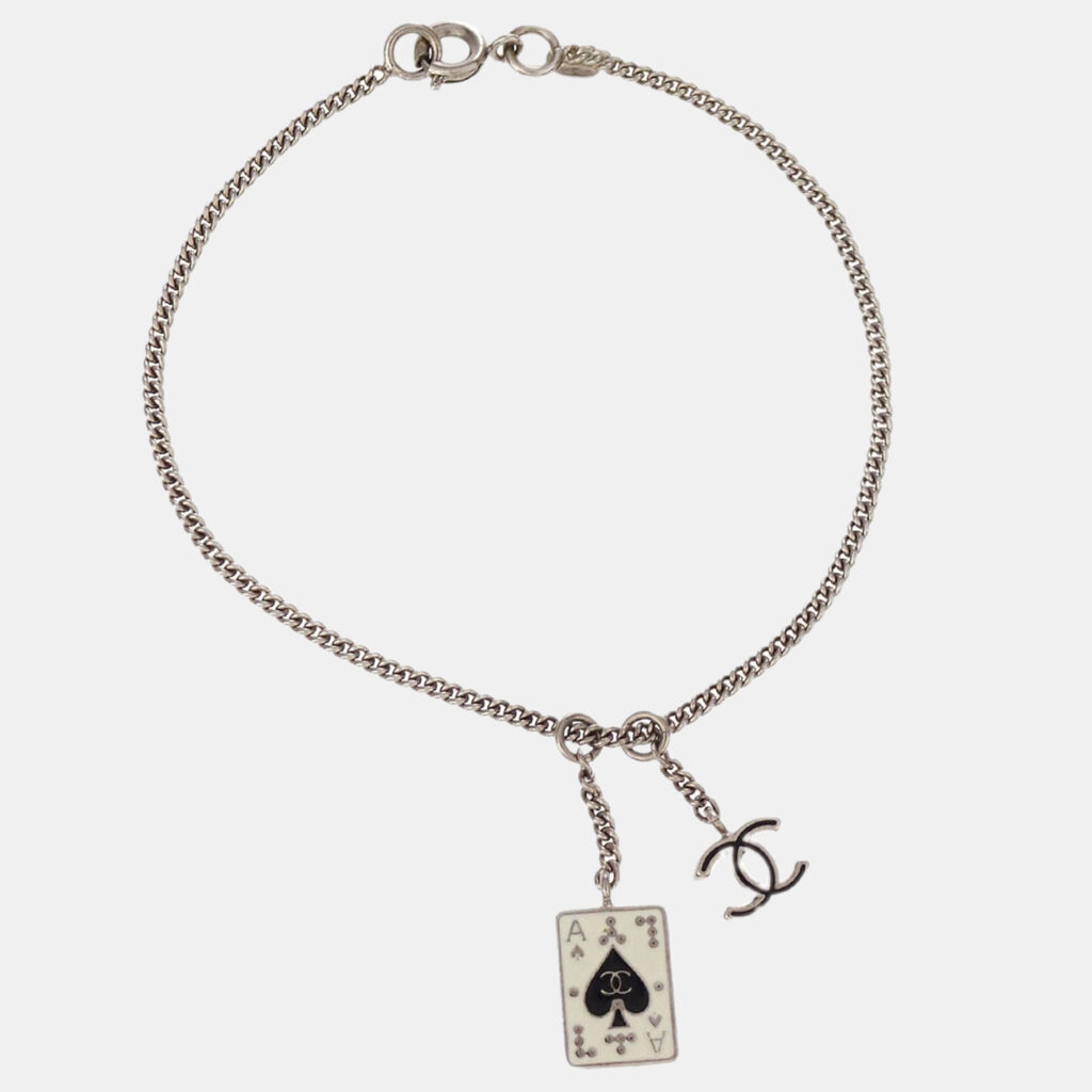 Chanel Silver Chain CC Trump Bracelet Chanel Silver Chain CC Trump Bracelet