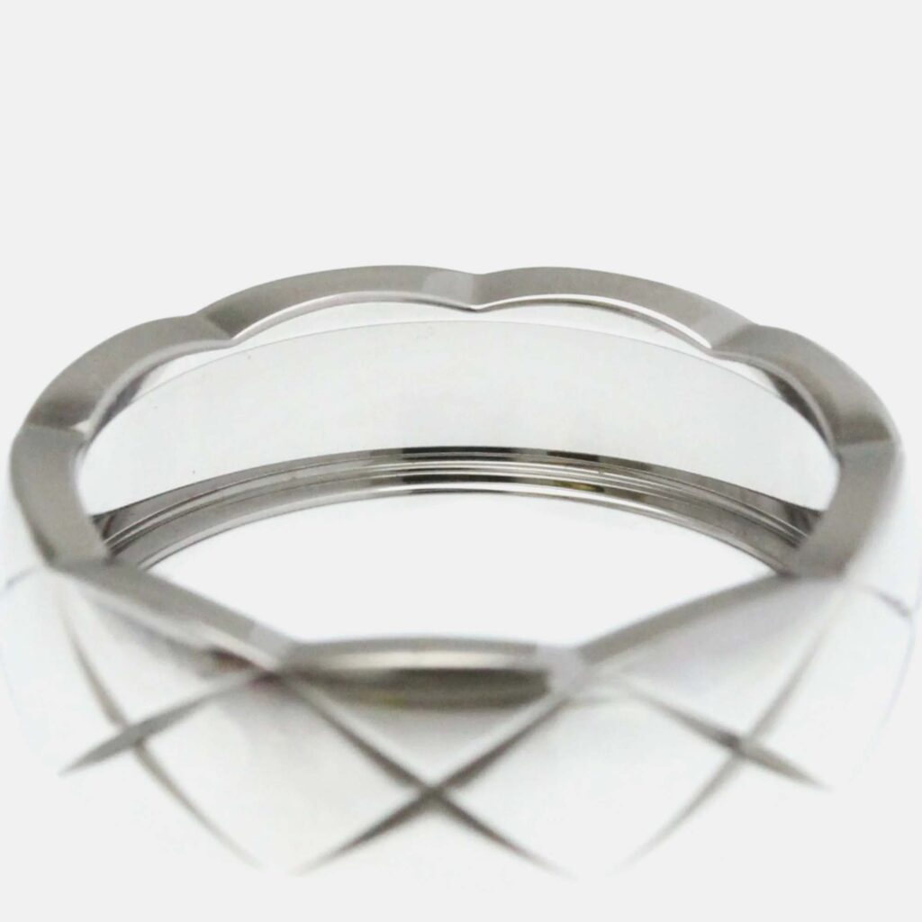 Chanel Coco Crush Medium 18K White Gold Band Ring EU 57 Chanel Coco Crush Medium 18K White Gold Band Ring EU 57