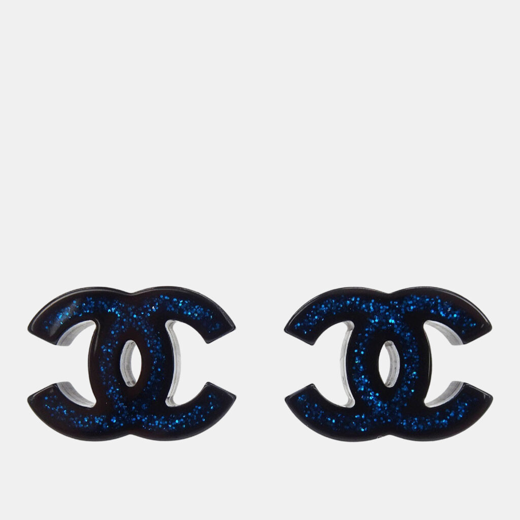 Chanel CC Piercing Earrings Black Chanel CC Piercing Earrings Black