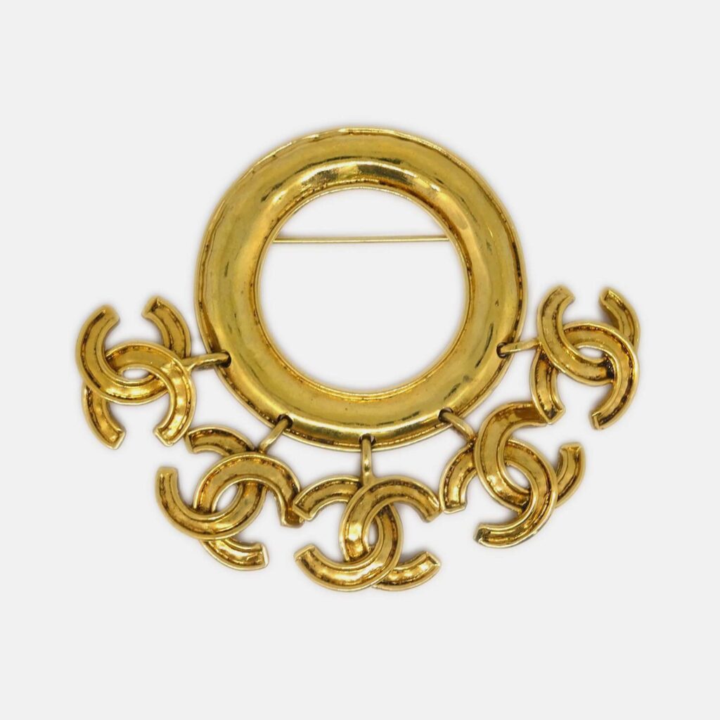 Chanel Hoop Brooch Pin Gold Chanel Hoop Brooch Pin Gold