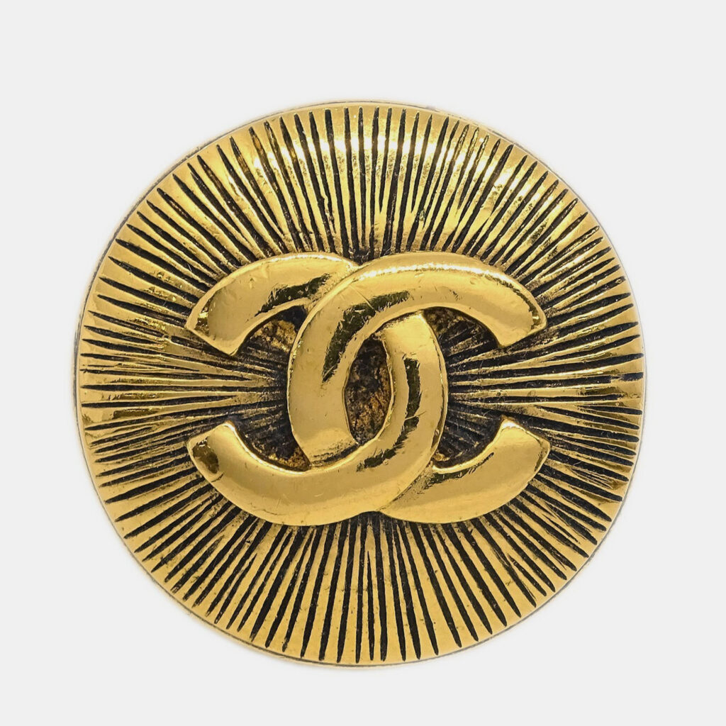 Chanel Gold Medallion Brooch Pin Chanel Gold Medallion Brooch Pin