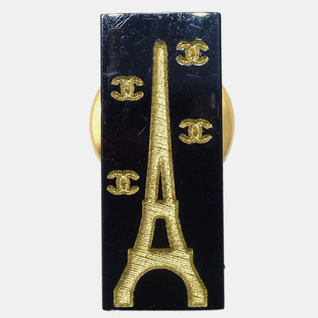 Chanel Brooch Pin Black Chanel Brooch Pin Black