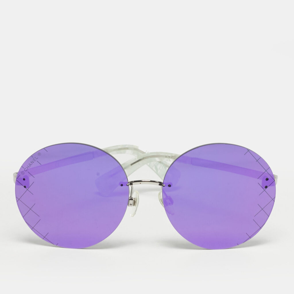 luxury-women-chanel-used-accessories-p1239806-005-1.jpg Chanel Purple Reflective 4216 Round Sunglasses