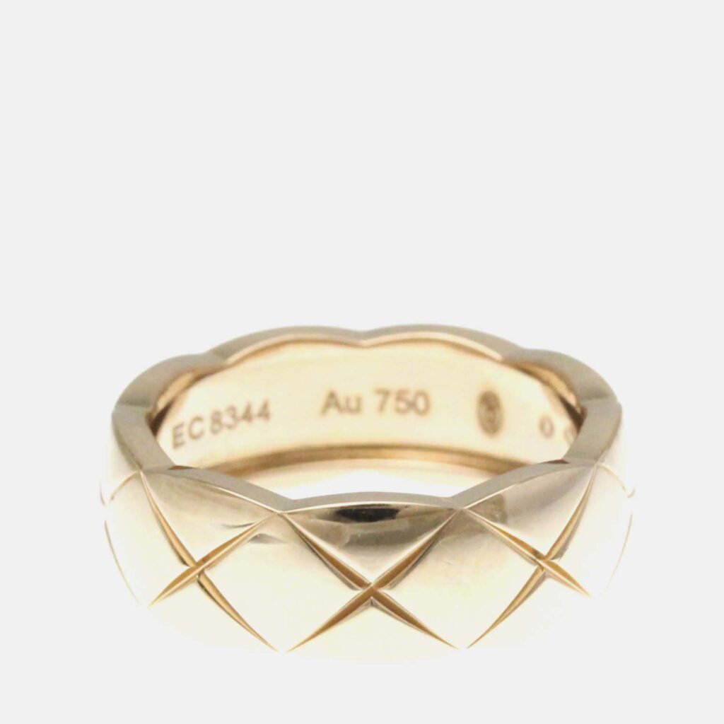 Chanel Coco Crush Medium Size Pink Gold 18K Band Ring Pink Gold Chanel Coco Crush Medium Size Pink Gold 18K Band Ring Pink Gold