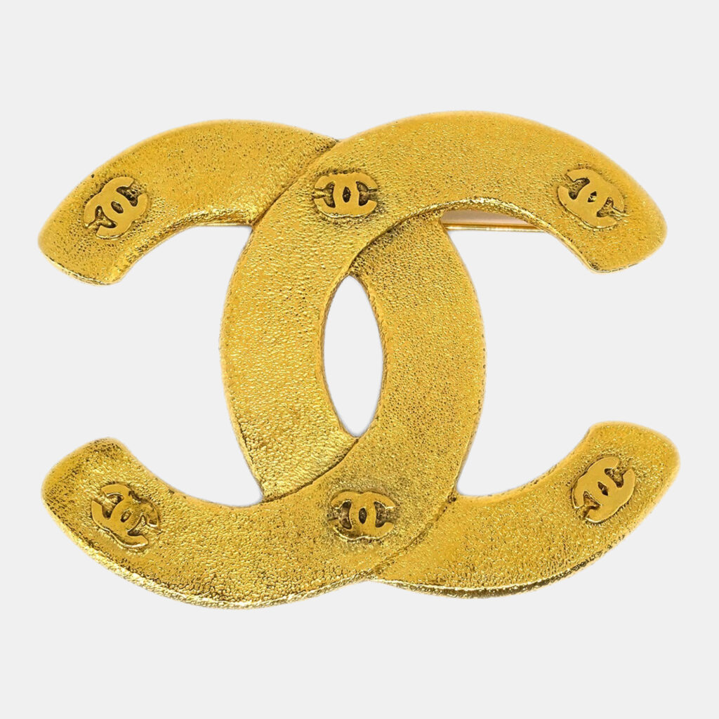 Chanel CC Brooch Pin Gold Chanel CC Brooch Pin Gold