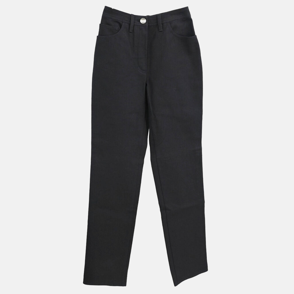 Chanel Black Cotton Pants Women Size 34