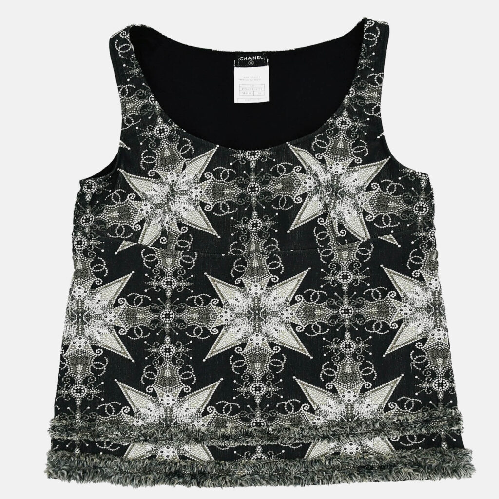 Chanel Sleeveless Top Black 06P #38 Chanel Sleeveless Top Black 06P #38