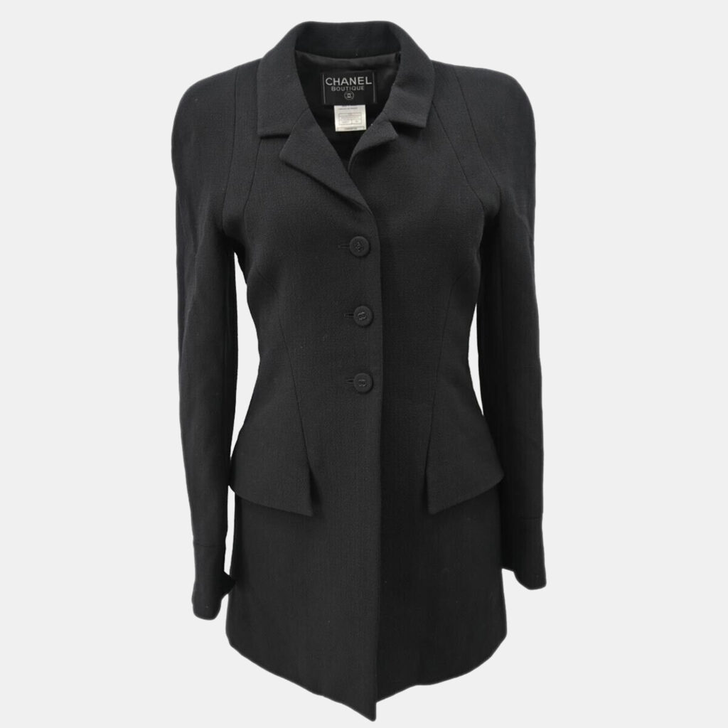 Chanel Single Breasted Jacket Black