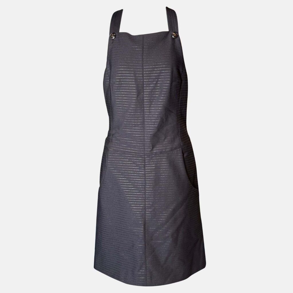 Chanel 23P Metallic Stripe Dungaree Dress M Chanel 23P Metallic Stripe Dungaree Dress M