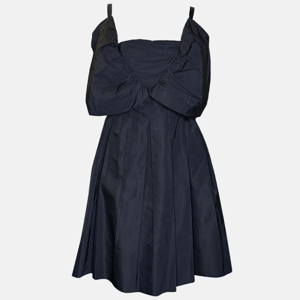 Chanel 06P Pleated Black Silk Short Dress Chanel 06P Pleated Black Silk Short Dress