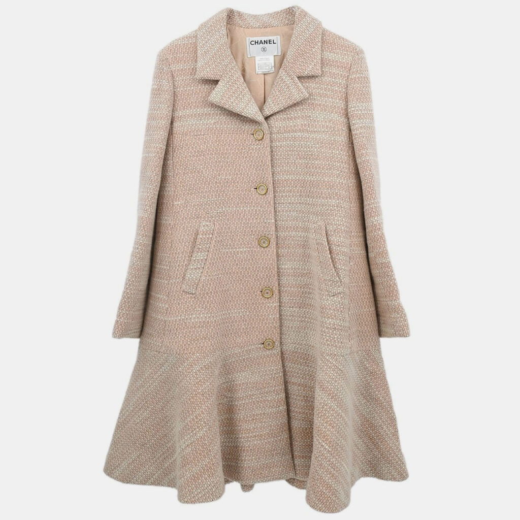 luxury-women-chanel-used-clothes-p1229552-009-1.jpg Chanel Single Breasted Coat Pink 01A #38