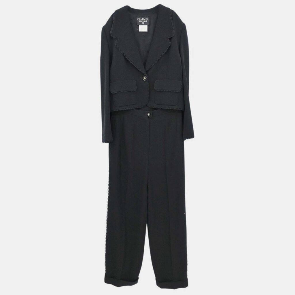Chanel Setup Jacket Pants Black FR 38 Chanel Setup Jacket Pants Black FR 38