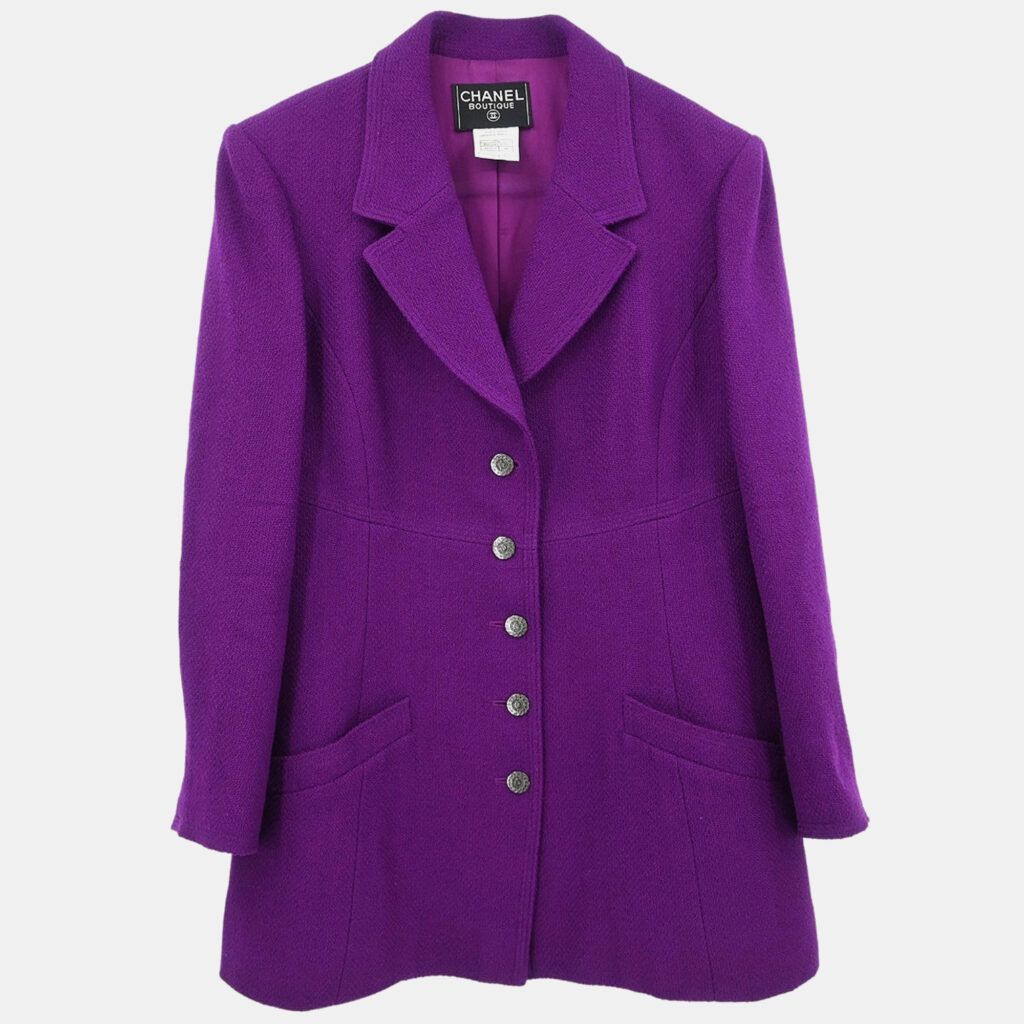 luxury-women-chanel-used-clothes-p1242085-007-1.jpg Chanel Single Breasted Jacket Purple #48