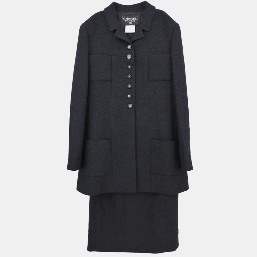 luxury-women-chanel-used-clothes-p1242099-009-1.jpg Chanel Setup Suit Jacket Skirt Black #40