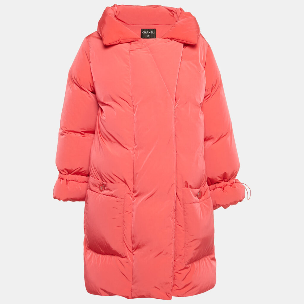 luxury-women-chanel-used-clothes-p1244752-002-1.jpg Chanel Pink Nylon Puffer Coat S
